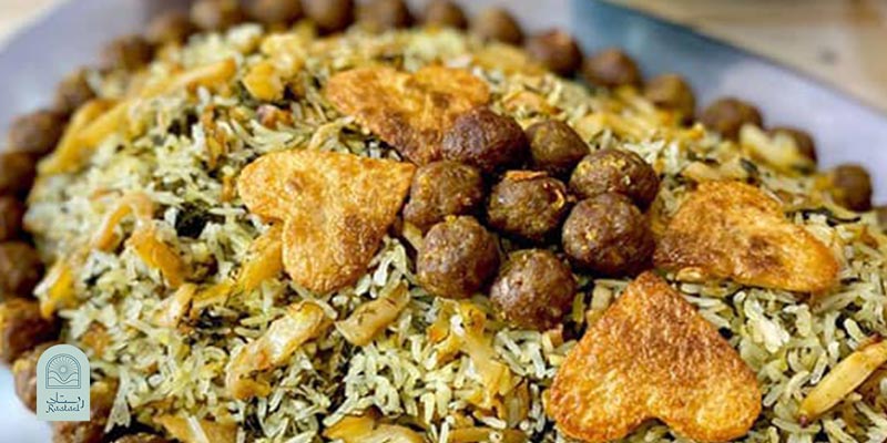 طرز تهیه کلم پلو شیرازی با سبزی خشک