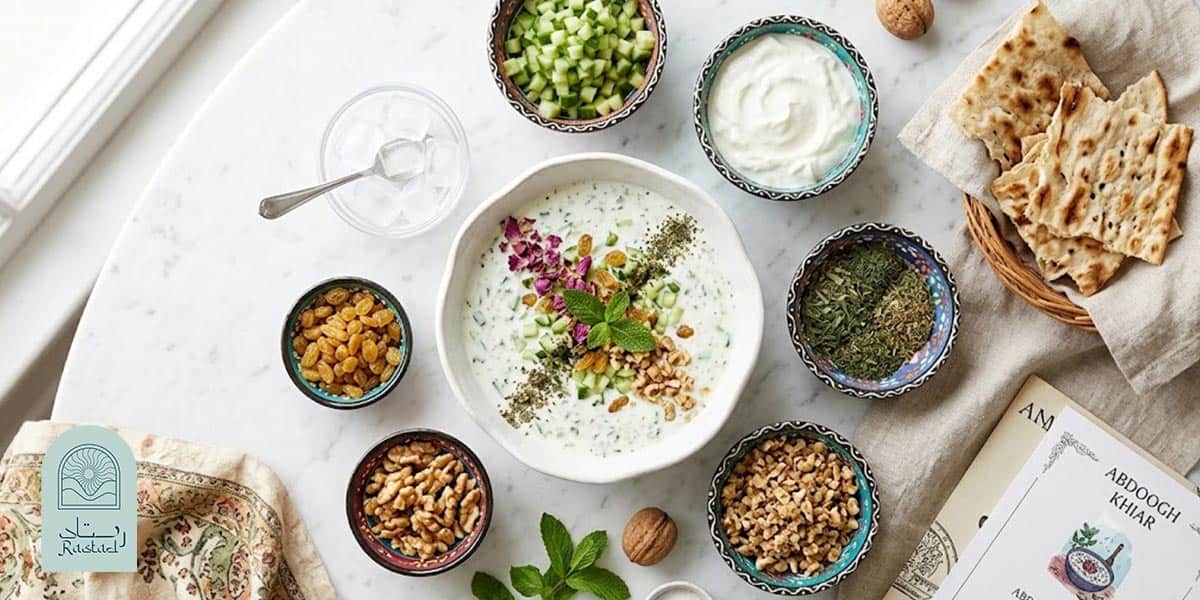 مواد لازم برای آب دوغ خیار